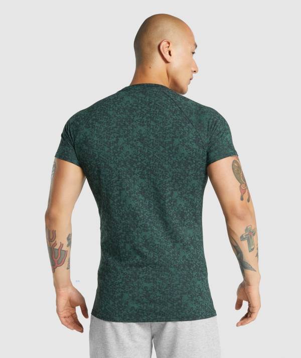 Panske Tricka Gymshark Critical 2.0 Tmavo Zelene | EL9670143